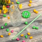 Бутыль с крышкой и трубочкой «Соты», 300 мл, 6.5×15.5 см, стекло, МИКС - Фото 4