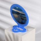 Зеркало настольное, круглое, настенное, с рамкой для фото, 25×16.2 см, (d=12.6 см), МИКС - Фото 3