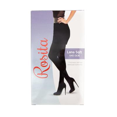 Колготки махровые женские Rosita Русская Зима 640, чёрные, размер 2