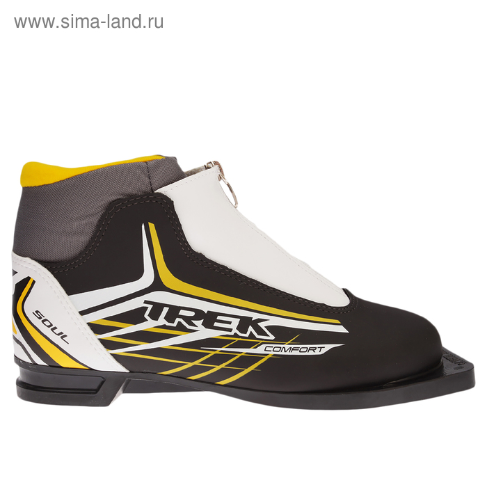 Ботинки лыжные TREK Soul Comfort ИК, цвет чёрный, лого жёлтый, размер 41 - Фото 1