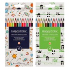 Карандаши цветные 12 цветов BrunoVisconti Happycolor, трёхгранные, МИКС - Фото 5