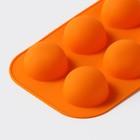 Форма для выпечки Доляна «Полусферы», силикон, 24×16 см, 6 ячеек, d=5.5 см, МИКС - Фото 2