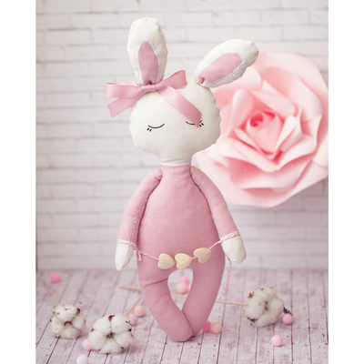 Мягкая игрушка «Зайка девочка», набор для шитья, 18 × 22 × 3.6 см