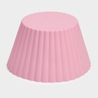 Форма для выпечки кекса Доляна «Круг. Риб», силикон, 11×6 см, розовая - Фото 3