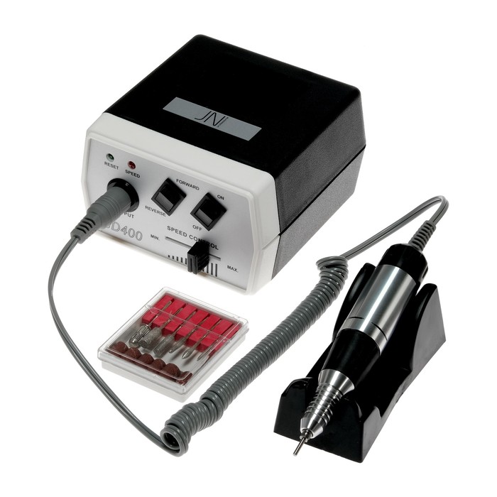 Аппарат для маникюра и педикюра JessNail JD400 PRO, 30 000 об/мин, 35 Вт, бело-чёрный - фото 1785582