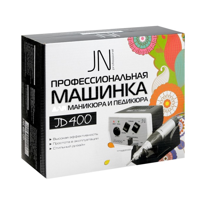 Аппарат для маникюра и педикюра JessNail JD400 PRO, 30 000 об/мин, 35 Вт, бело-чёрный - фото 1899563825