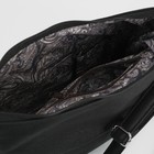 Сумка женская, отдел на молнии, 2 наружных кармана, регулируемый ремень, цвет чёрный - Фото 5