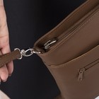 Сумка женская, отдел с перегородкой на молнии, наружный карман, регулируемый ремень, цвет коричневый - Фото 2