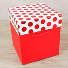 Набор коробок 3 в 1 "Красный горох", 19,5 х 19,5 х 20 - 15,5 х 15,5 х 14,5 см - Фото 3