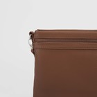 Сумка женская, отдел с перегородкой на молнии, наружный карман, регулируемый ремень, цвет коричневый - Фото 4