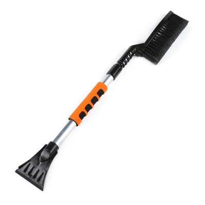 Щетка сметка, со скребком, телескопическая, мягкая ручка, до 105 см, МИКС