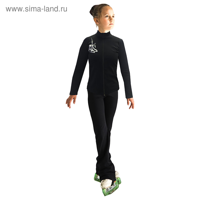 Олимпийка для фигурного катания «Оракул», размер 38-40, цвет чёрный - Фото 1