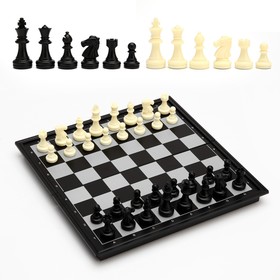 Настольная игра 3 в 1 'Классика': шахматы, шашки, нарды, магнитная доска 25 х 25 см