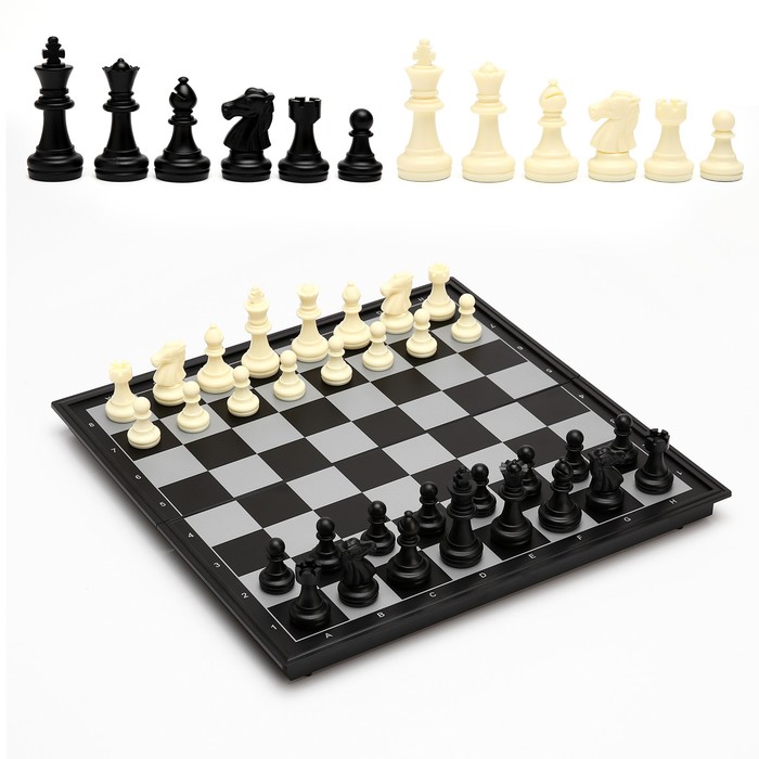 Настольная игра 3 в 1 &quot;Классика&quot;: шахматы, шашки, нарды, магнитная доска 32 х 32 см