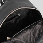 Рюкзак жен 49, 26*11*29, отдел на молнии, 2 н/кармана, 2 бок/карм, черный - Фото 5