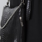 Сумка женская, отдел на молнии, наружный карман, цвет чёрный - Фото 2