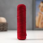 Шнур для вязания без сердечника 100% хлопок, ширина 2мм 100м/95гр (2172 бордовый) МИКС - Фото 1