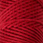 Шнур для вязания без сердечника 100% хлопок, ширина 2мм 100м/95гр (2172 бордовый) МИКС - Фото 3