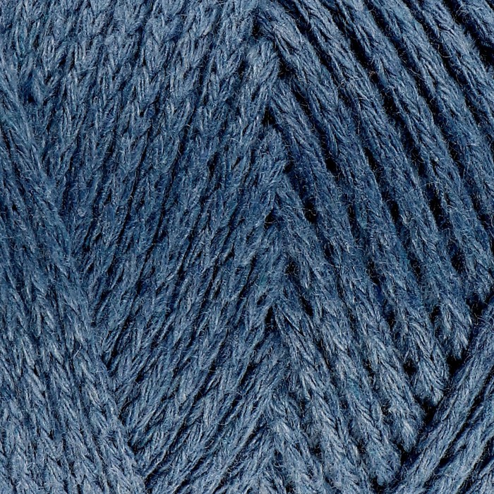 Шнур для вязания без сердечника 100% хлопок, ширина 2мм 100м/95гр (2175 джинс) МИКС - Фото 1