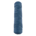 Шнур для вязания без сердечника 100% хлопок, ширина 2мм 100м/95гр (2175 джинс) МИКС - Фото 2