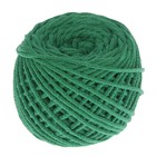 Шнур для вязания без сердечника 100% хлопок, ширина 2мм 100м/95гр (2170 зеленый) - Фото 3