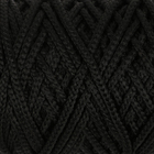 Шнур для вязания без сердечника 100% полиэфир, ширина 3мм 100м/210гр, (170 черный) - Фото 4