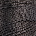 Шнур для вязания без сердечника 100% полиэфир, ширина 3мм 100м/210гр, (142 т. серый) - Фото 1