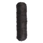Шнур для вязания без сердечника 100% полиэфир, ширина 3мм 100м/210гр, (142 т. серый) - Фото 2