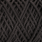 Шнур для вязания без сердечника 100% полиэфир, ширина 3мм 100м/210гр, (142 т. серый) - Фото 4