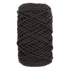 Шнур для вязания без сердечника 100% полиэфир, ширина 3мм 100м/210гр, (142 т. серый) - Фото 5