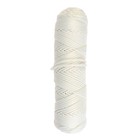 Шнур для вязания без сердечника 100% полиэфир, ширина 3мм 100м/210гр, (171 белый) - Фото 2