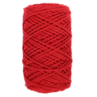 Шнур для вязания без сердечника 100% полиэфир, ширина 3мм 100м/210гр, (115 красный) - Фото 5