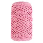Шнур для вязания без сердечника 100% полиэфир, ширина 3мм 100м/210гр, (90 розовый) - Фото 5