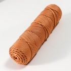 Шнур для вязания без сердечника 100% полиэфир, ширина 3мм 100м/210гр, (137 бежевый) - Фото 2