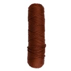 Шнур для вязания без сердечника 100% полиэфир, ширина 3мм 100м/210гр, (146 коричневый) - Фото 2