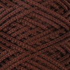 Шнур для вязания без сердечника 100% полиэфир, ширина 3мм 100м/210гр, (146 коричневый) - Фото 4