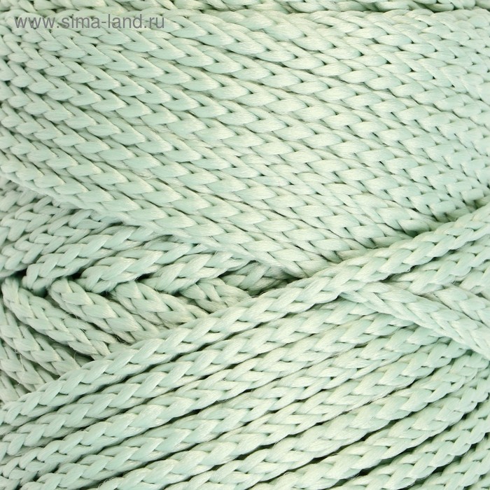 Шнур для вязания без сердечника 100% полиэфир, ширина 3мм 100м/210гр, (21 серо-зеленый) - Фото 1