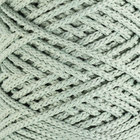 Шнур для вязания без сердечника 100% полиэфир, ширина 3мм 100м/210гр, (21 серо-зеленый) - Фото 4