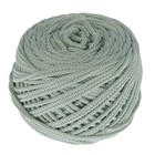 Шнур для вязания без сердечника 100% полиэфир, ширина 3мм 100м/210гр, (21 серо-зеленый) - Фото 6