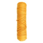 Шнур для вязания без сердечника 100% полиэфир, ширина 3мм 100м/210гр, (16 желтый) - Фото 2