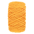 Шнур для вязания без сердечника 100% полиэфир, ширина 3мм 100м/210гр, (16 желтый) - Фото 5