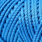Шнур для вязания без сердечника 100% полиэфир, ширина 3мм 100м/210гр, (14 синий) - Фото 3
