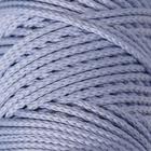 Шнур для вязания без сердечника 100% полиэфир, ширина 3мм 100м/210гр, (17 голубой)  МИКС - Фото 3