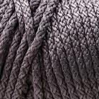 Шнур для вязания с сердечником 100% полиэфир, ширина 5 мм 100м/550гр (142 т. серый) - Фото 3