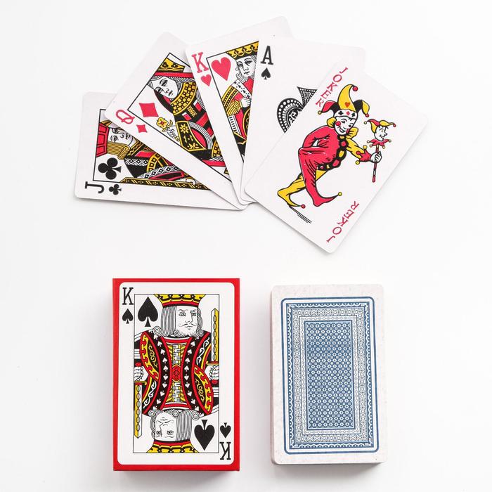 Карты игральные бумажные "Классика. Король", 54 шт, 8.8 х 5.7 см, микс - Фото 1