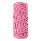 Шнур для вязания с сердечником 100% полиэфир, ширина 5 мм 100м/550гр (90 розовый) - Фото 3