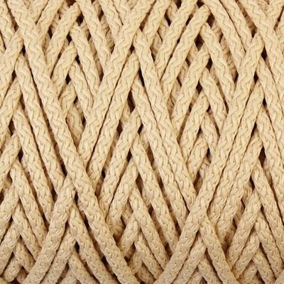 Шнур для вязания с сердечником 100% полиэфир, ширина 5 мм 100м/550гр (155 молочный)