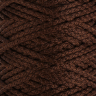 Шнур для вязания с сердечником 100% полиэфир, ширина 5 мм 100м/550гр (146 коричневый) - Фото 1