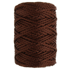 Шнур для вязания с сердечником 100% полиэфир, ширина 5 мм 100м/550гр (146 коричневый) - Фото 2