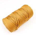 Шнур для вязания с сердечником 100% полиэфир, ширина 5 мм 100м/550гр (43 горчичный) - Фото 2